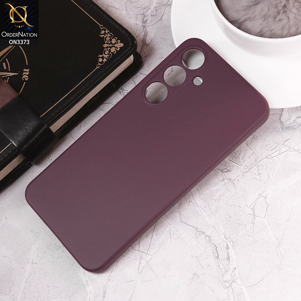 Samsung Galaxy S24 FE Cover - Burgundy - Soft Shockproof Sillica Gel Camera Protection Case