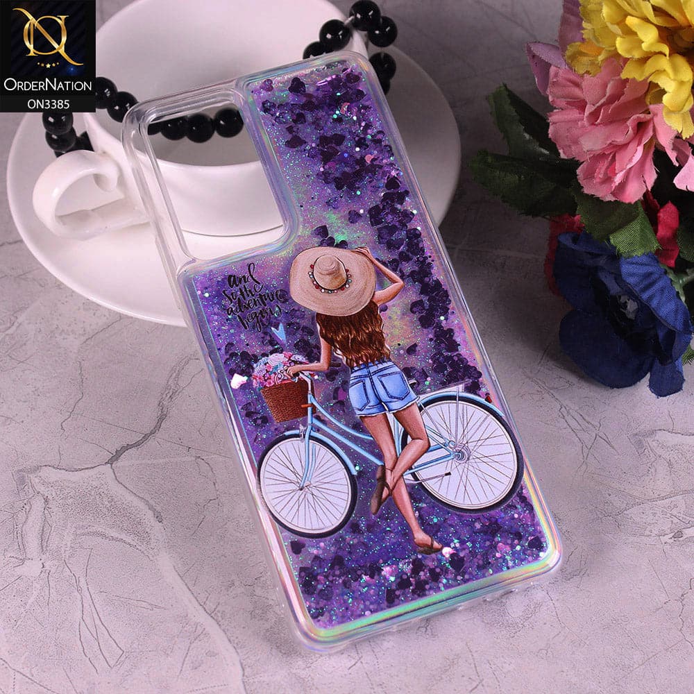 Infinix Note 12 G88 Cover - Design4 - Trendy Heart Shape Moving Liquid Glitter Shine Soft Borders Case