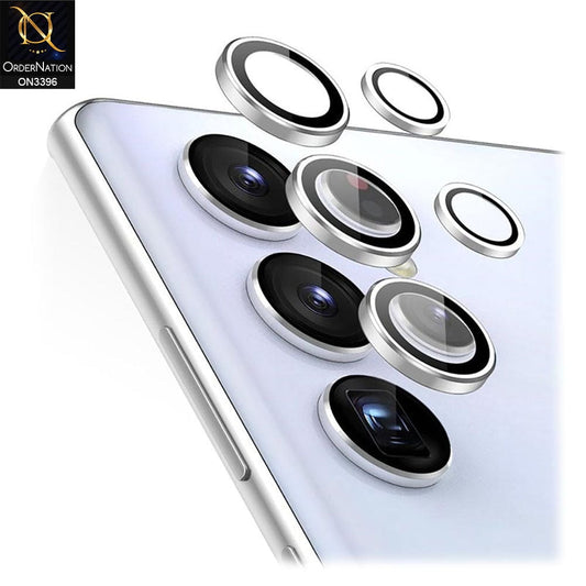 Samsung Galaxy S24 Ultra Camera Protector - Silver - Metal Ring Camera Glass Protector