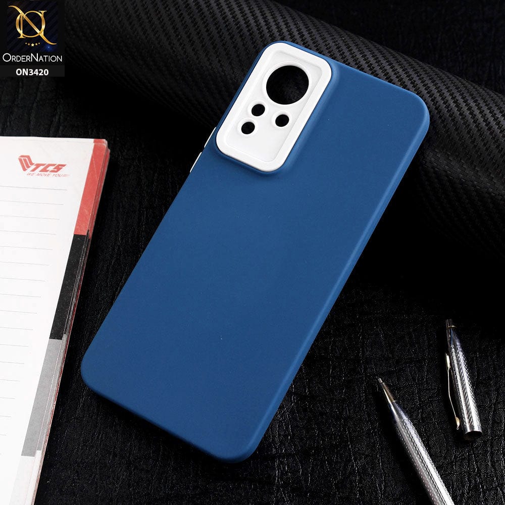 Infinix Note 12 G88 Cover - Blue - Soft Silicone Candy Color Matte Look Camera Protection Case