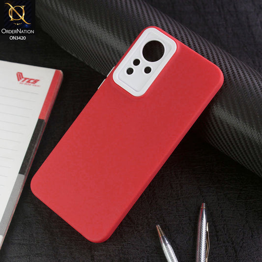 Infinix Note 12 G88 Cover - Red - Soft Silicone Candy Color Matte Look Camera Protection Case