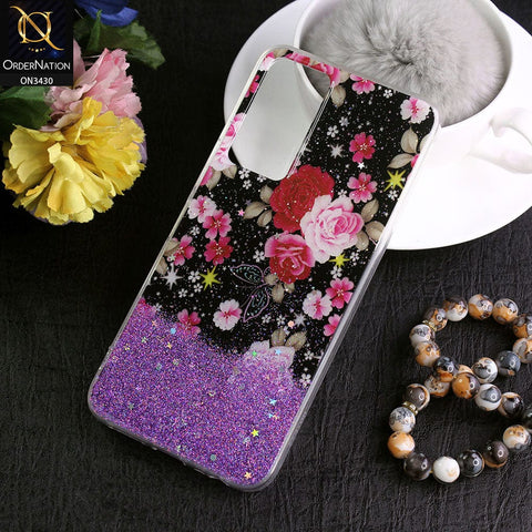 Infinix Note 12 G88 Cover - Design 1 - New Floral Spring Bling Series Soft Tpu Case ( Glitter Does not Move )