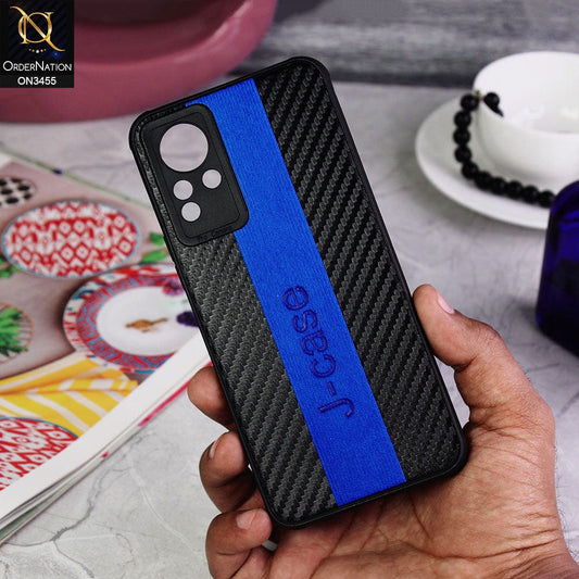 Infinix Note 12 G88 Cover - Light Blue - Carbon Fiber Texture Soft TPU Case