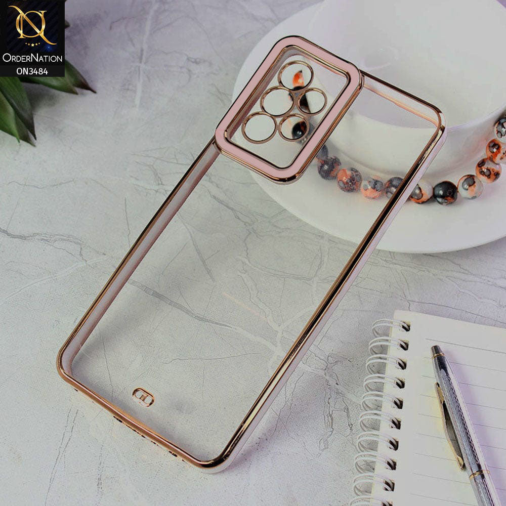 Samsung Galaxy A73 5G Cover - Pink - New Electroplated Side Borders Camera Protection Case