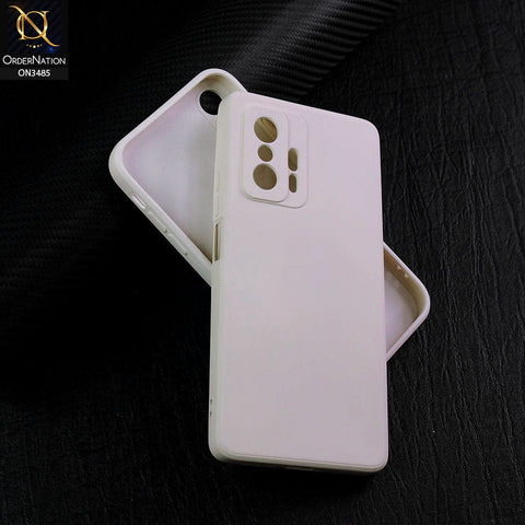 Xiaomi 11T Cover - Off-White (Not Pure White) - ONation Bold Series - HQ Liquid Silicone Elegant Colors Camera Protection Soft Case ( Fast Delivery )