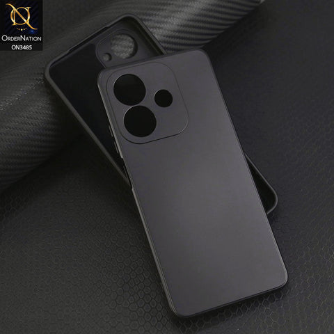 Oppo A3 5G Cover - Black - ONation Silica Gel Series - HQ Liquid Silicone Elegant Colors Camera Protection Soft Case