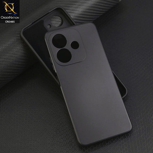 Oppo A40 Cover - Black - ONation Silica Gel Series - HQ Liquid Silicone Elegant Colors Camera Protection Soft Case