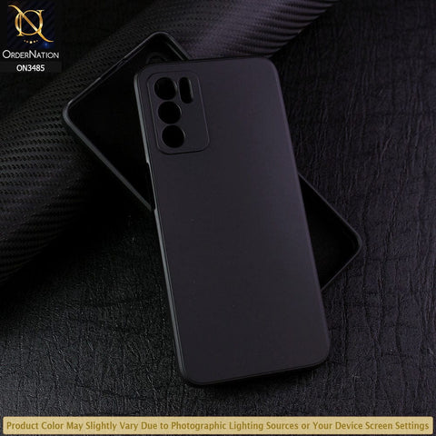 Oppo A16 Cover - Black - ONation Bold Series - HQ Liquid Silicone Elegant Colors Camera Protection Soft Case ( Fast Delivery )