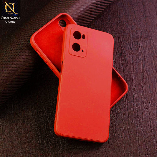 Oppo A76 Cover - Dark Red - ONation Silica Gel Series - HQ Liquid Silicone Elegant Colors Camera Protection Soft Case