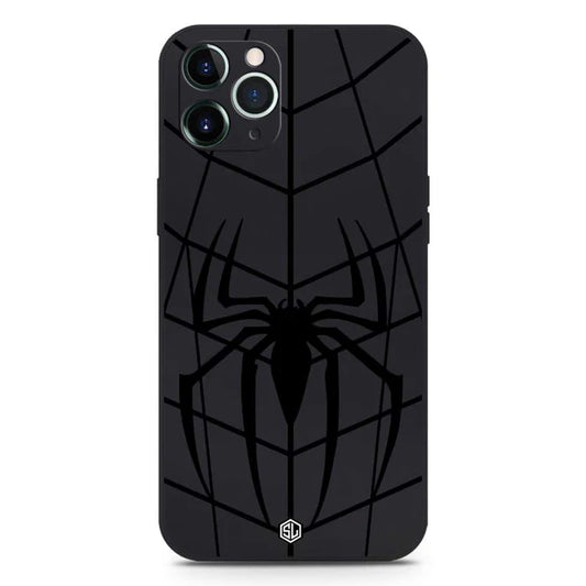iPhone 11 Pro Cover - Black - X-Spider Design Soft Phone Case - Silica Gel Case