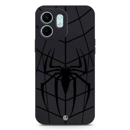 Infinix Hot 50i Cover - Black - X-Spider Design Soft Phone Case - Silica Gel Case