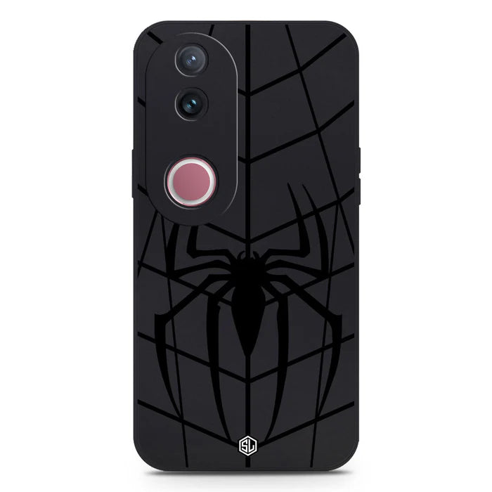 Vivo V50 Cover - Black - X-Spider Design Soft Phone Case - Silica Gel Case