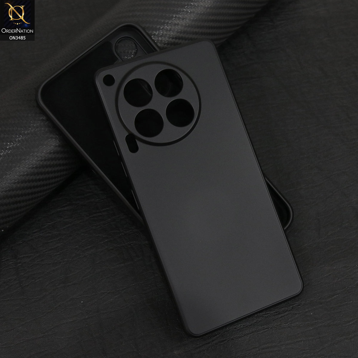 Tecno Camon 30 Cover - Black - ONation Silica Gel Series - HQ Liquid Silicone Elegant Colors Camera Protection Soft Case