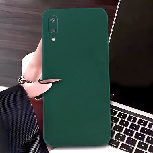 Samsung Galaxy A02 Cover - Dark Green - D4 - ONation Floral Series - HQ Liquid Silicone Soft Case