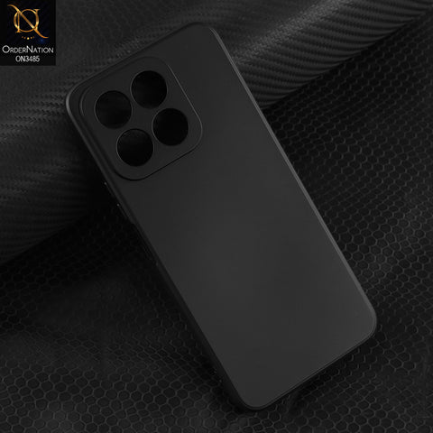 Honor X6b 4G Cover - Black - ONation Silica Gel Series - HQ Liquid Silicone Elegant Colors Camera Protection Soft Case
