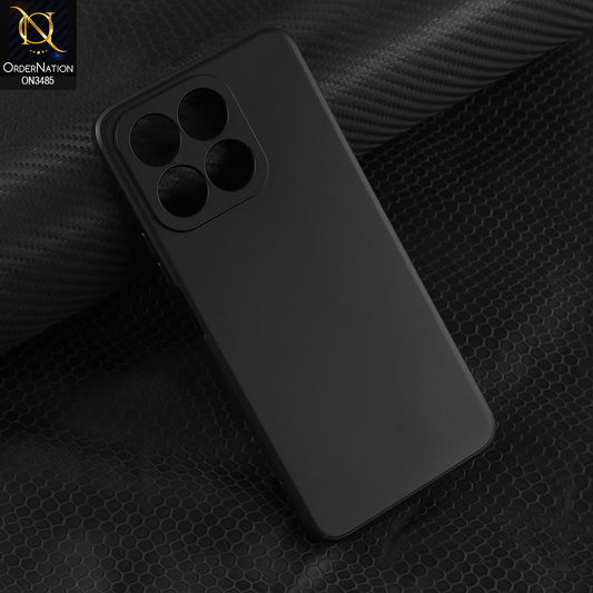 Honor X8a Cover - Black - ONation Silica Gel Series - HQ Liquid Silicone Elegant Colors Camera Protection Soft Case