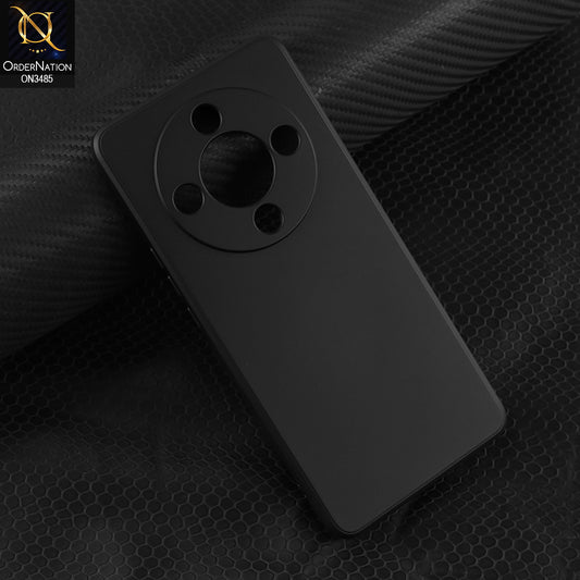 Honor X9b Cover - Black - ONation Silica Gel Series - HQ Liquid Silicone Elegant Colors Camera Protection Soft Case