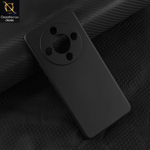 Honor Magic 6 Lite Cover - Black - ONation Silica Gel Series - HQ Liquid Silicone Elegant Colors Camera Protection Soft Case