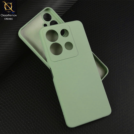 Infinix Note 30 Cover - Light Green - ONation Silica Gel Series - HQ Liquid Silicone Elegant Colors Camera Protection Soft Case