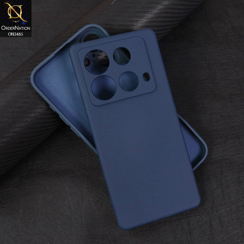Infinix Note 40 Cover - Blue - ONation Silica Gel Series - HQ Liquid Silicone Elegant Colors Camera Protection Soft Case