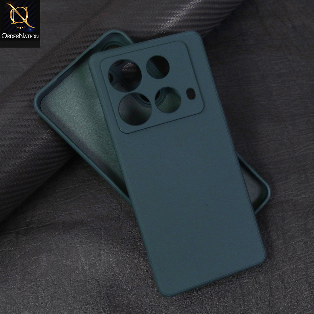 Infinix Note 40 Cover - Dark Green - ONation Silica Gel Series - HQ Liquid Silicone Elegant Colors Camera Protection Soft Case
