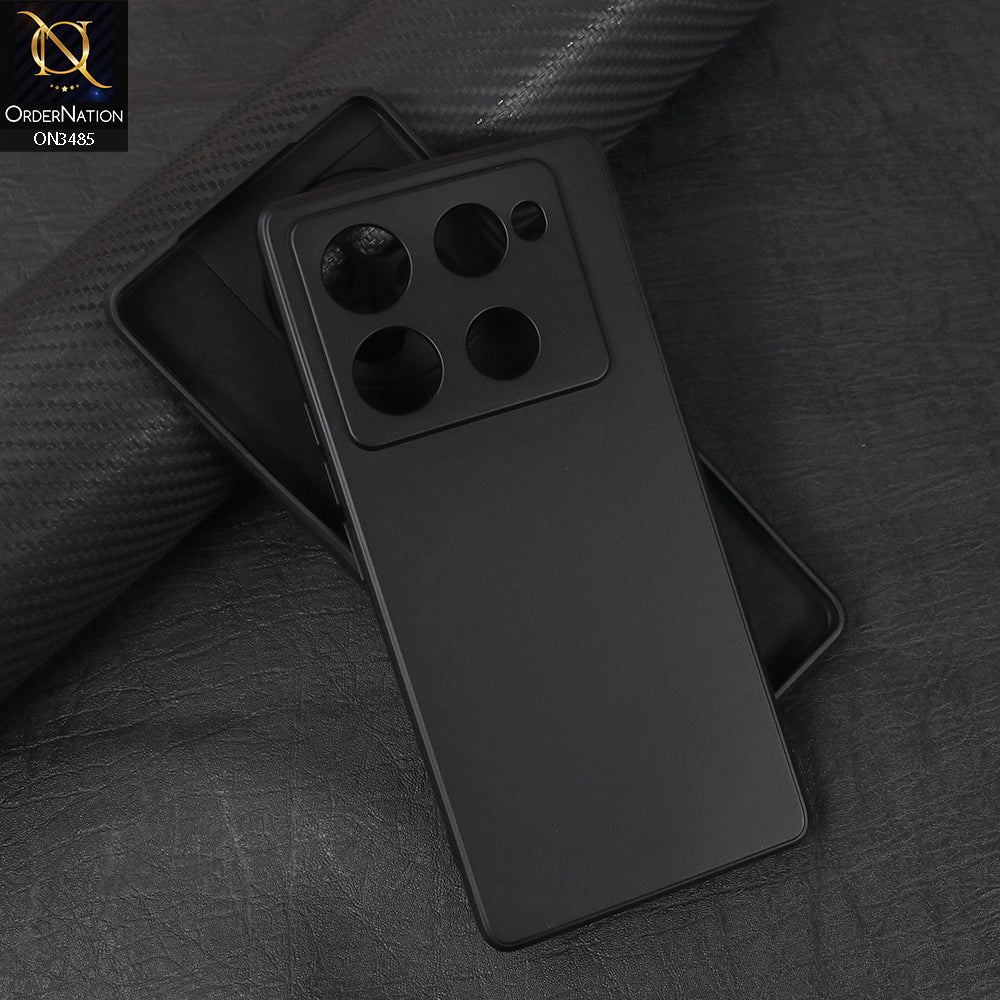 Infinix Note 40 Pro Cover - Black - ONation Silica Gel Series - HQ Liquid Silicone Elegant Colors Camera Protection Soft Case