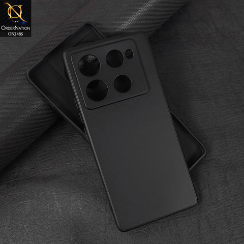 Infinix Note 40 Pro Cover - Black - ONation Silica Gel Series - HQ Liquid Silicone Elegant Colors Camera Protection Soft Case