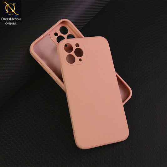 iPhone 11 Pro Cover - Peach - ONation Silica Gel Series - HQ Liquid Silicone Elegant Colors Camera Protection Soft Case