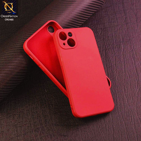 iPhone 13 Cover - Dark Red - ONation Silica Gel Series - HQ Liquid Silicone Elegant Colors Camera Protection Soft Case