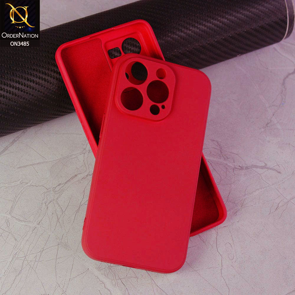 iPhone 14 Pro Max Cover - Dark Red - ONation Silica Gel Series - HQ Liquid Silicone Elegant Colors Camera Protection Soft Case