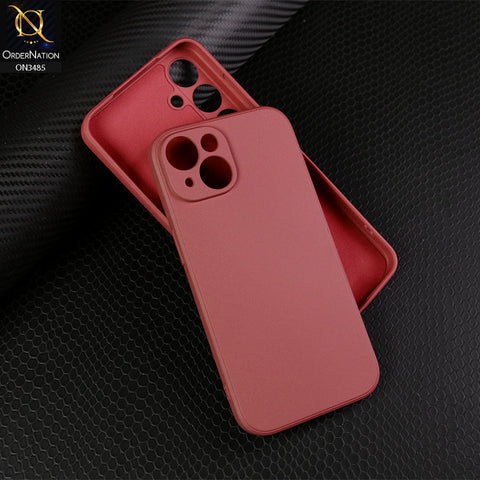 iPhone 15 Cover - Red - ONation Silica Gel Series - HQ Liquid Silicone Elegant Colors Camera Protection Soft Case