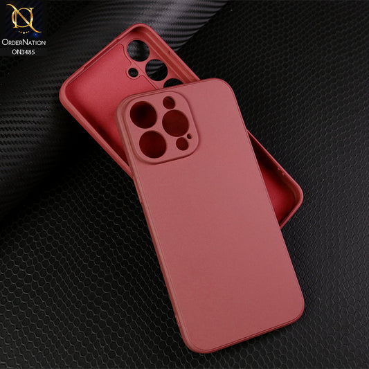 iPhone 15 Pro Max Cover - Red - ONation Silica Gel Series - HQ Liquid Silicone Elegant Colors Camera Protection Soft Case