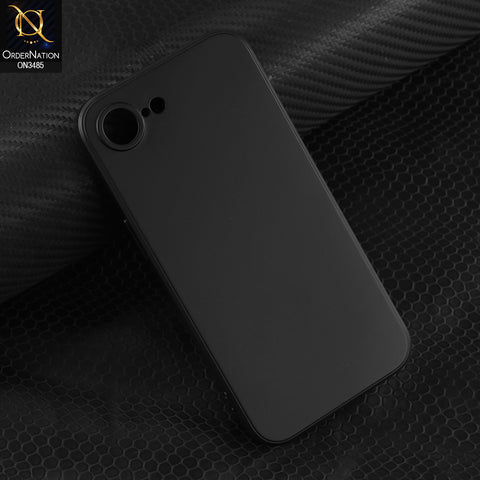 iPhone 16e Cover - Black - ONation Silica Gel Series - HQ Liquid Silicone Elegant Colors Camera Protection Soft Case