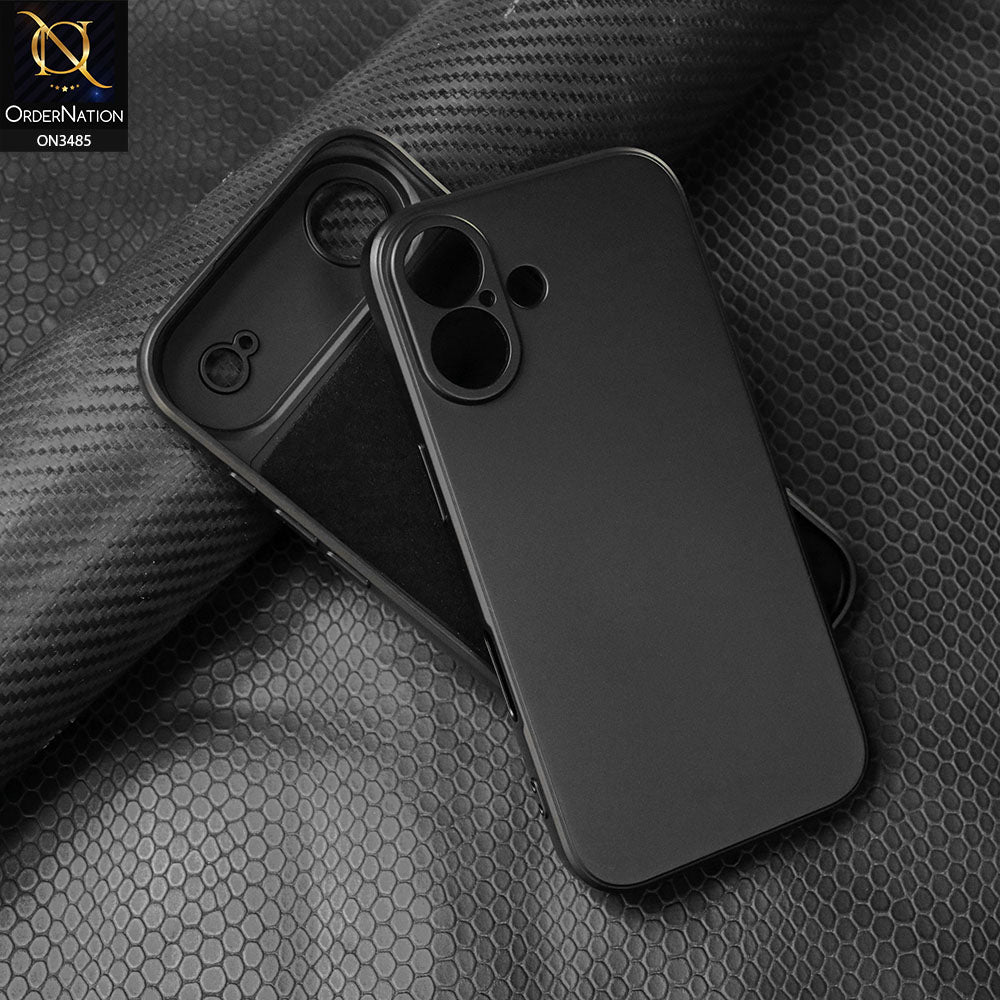 iPhone 17 Cover - Black -  ONation Silica Gel Series - HQ Liquid Silicone Elegant Colors Camera Protection Soft Case