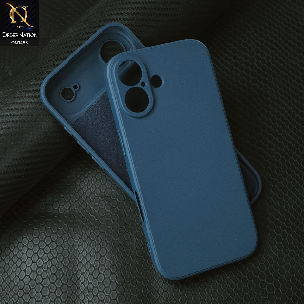 iPhone 17 Cover - Blue -  ONation Silica Gel Series - HQ Liquid Silicone Elegant Colors Camera Protection Soft Case