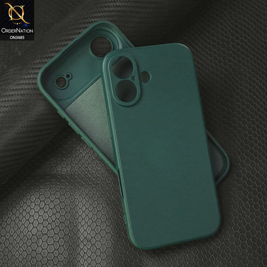 iPhone 17 Cover - Dark Green -  ONation Silica Gel Series - HQ Liquid Silicone Elegant Colors Camera Protection Soft Case