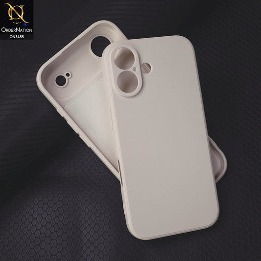 iPhone 17 Cover - Off White -  ONation Silica Gel Series - HQ Liquid Silicone Elegant Colors Camera Protection Soft Case