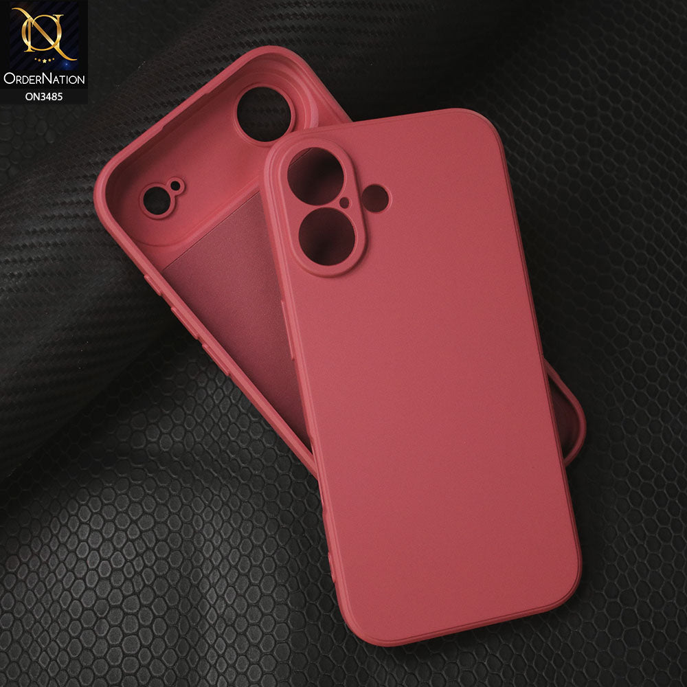 iPhone 17 Cover - Red -  ONation Silica Gel Series - HQ Liquid Silicone Elegant Colors Camera Protection Soft Case