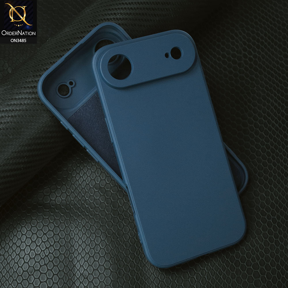 iPhone 17 Air Cover - Blue -  ONation Silica Gel Series - HQ Liquid Silicone Elegant Colors Camera Protection Soft Case