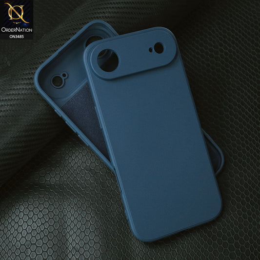iPhone 17 Air Cover - Blue -  ONation Silica Gel Series - HQ Liquid Silicone Elegant Colors Camera Protection Soft Case
