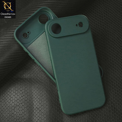 iPhone 17 Air Cover - Dark Green -  ONation Silica Gel Series - HQ Liquid Silicone Elegant Colors Camera Protection Soft Case