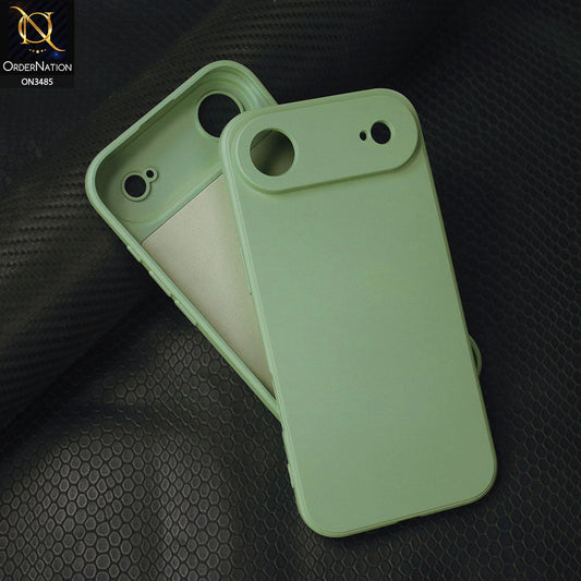 iPhone 17 Air Cover - Light Green -  ONation Silica Gel Series - HQ Liquid Silicone Elegant Colors Camera Protection Soft Case