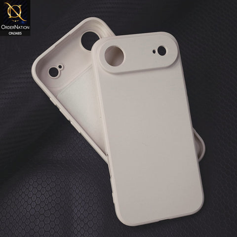 iPhone 17 Air Cover - Off White -  ONation Silica Gel Series - HQ Liquid Silicone Elegant Colors Camera Protection Soft Case