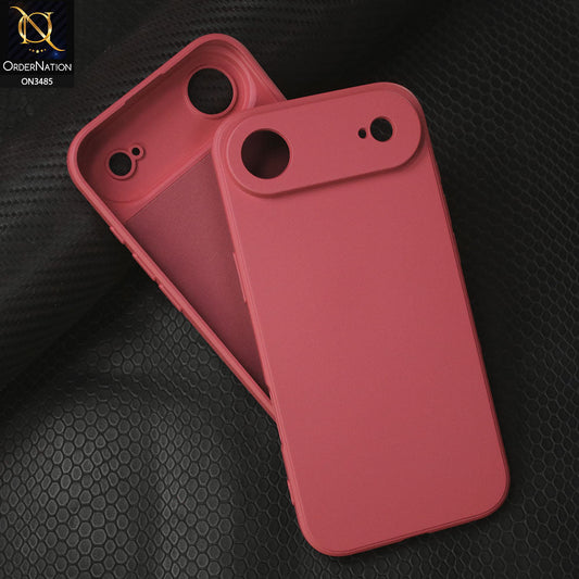 iPhone 17 Air Cover - Red -  ONation Silica Gel Series - HQ Liquid Silicone Elegant Colors Camera Protection Soft Case