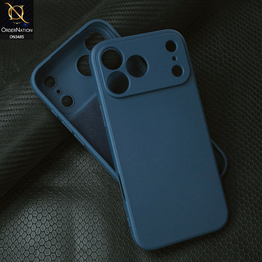 iPhone 17 Pro Cover - Blue -  ONation Silica Gel Series - HQ Liquid Silicone Elegant Colors Camera Protection Soft Case