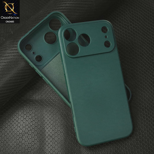 iPhone 17 Pro Cover - Dark Green -  ONation Silica Gel Series - HQ Liquid Silicone Elegant Colors Camera Protection Soft Case