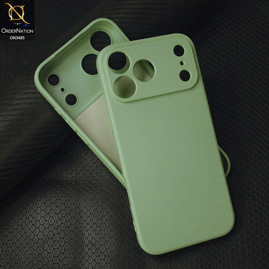 iPhone 17 Pro Cover - Light Green -  ONation Silica Gel Series - HQ Liquid Silicone Elegant Colors Camera Protection Soft Case