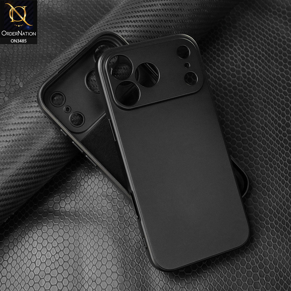 iPhone 17 Pro Max Cover - Black -  ONation Silica Gel Series - HQ Liquid Silicone Elegant Colors Camera Protection Soft Case