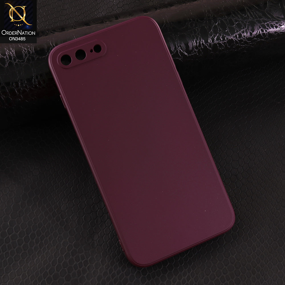 iPhone 8 Plus / 7 Plus Cover - Dark Red - ONation Silica Gel Series - HQ Liquid Silicone Elegant Colors Camera Protection Soft Case
