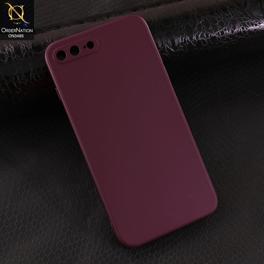 iPhone 8 Plus / 7 Plus Cover - Dark Red - ONation Silica Gel Series - HQ Liquid Silicone Elegant Colors Camera Protection Soft Case